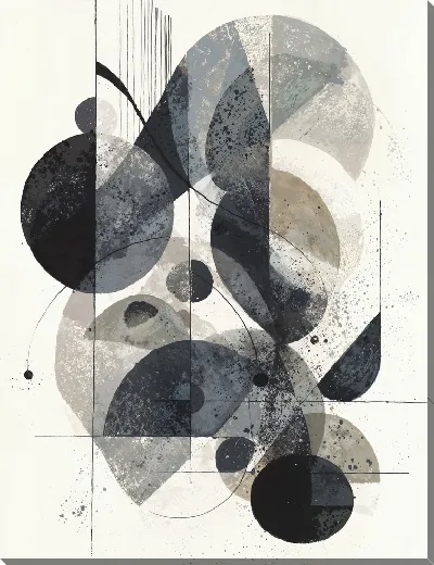 Постер Серая абстракция №21