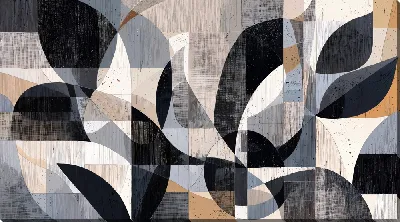 Картина маслом Серая абстракция №23