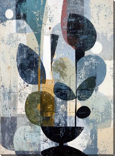 Картина маслом Серая абстракция №24