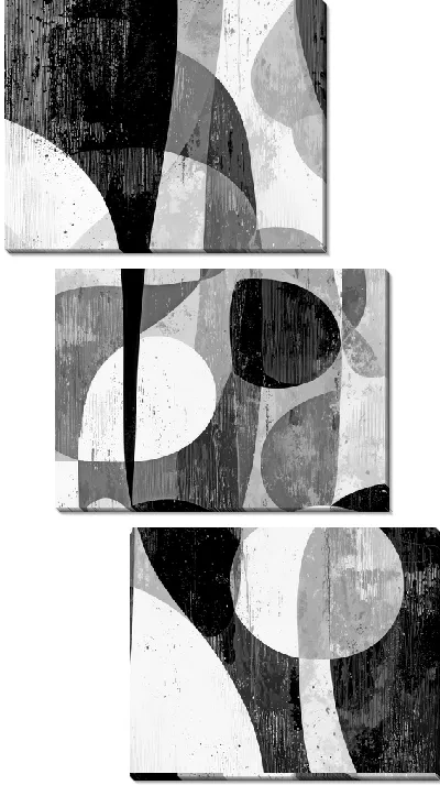 Модульная картина Серая абстракция №26