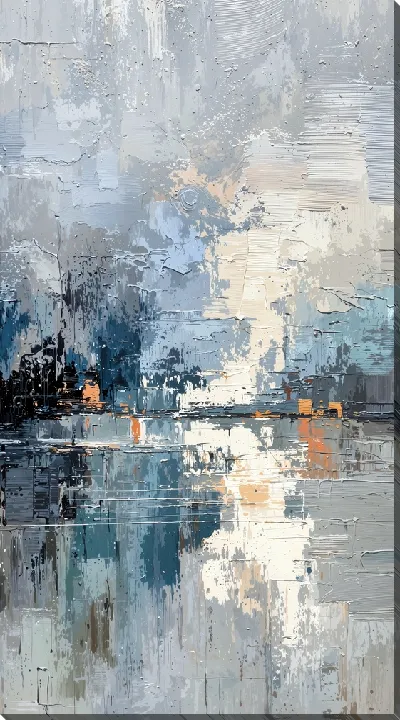 Картина маслом Серая абстракция №33