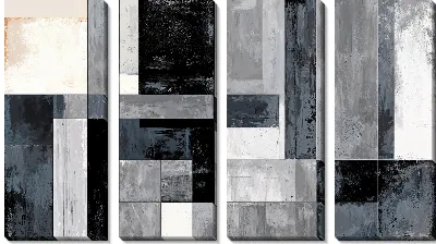 Модульная картина Серая абстракция №37