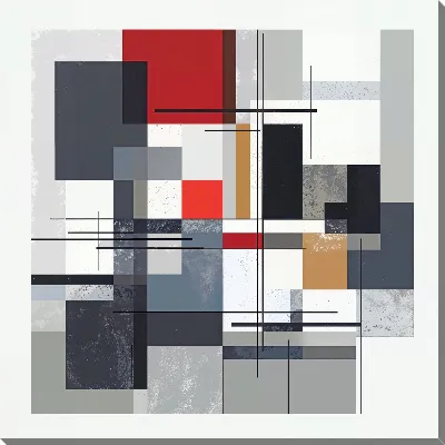 Картина маслом Серая абстракция №39