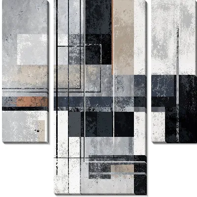 Модульная картина Серая абстракция №40