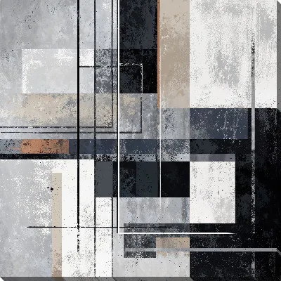 Картина маслом Серая абстракция №40