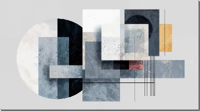 Картина маслом Серая абстракция геометрия