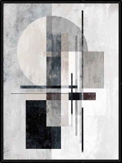 Картина Абстракция геометрическая в серых тонах