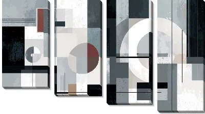Модульная картина Серая абстракция №47