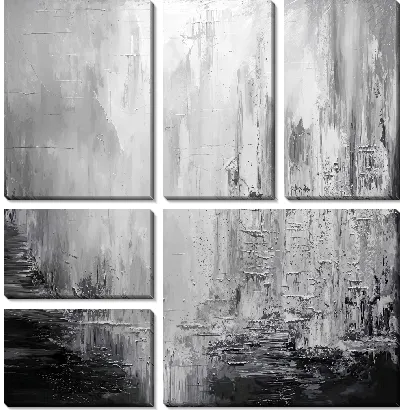 Модульная картина Серая абстракция №51