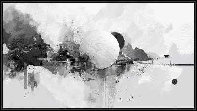 Картина Серая абстракция №52