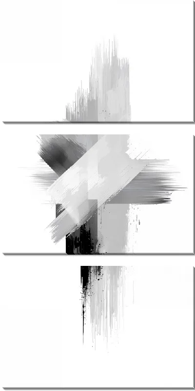 Модульная картина Серая абстракция №58