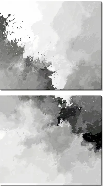 Модульная картина Серая абстракция №61