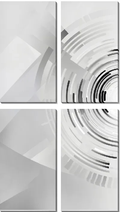 Модульная картина Серая абстракция №63