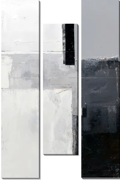 Модульная картина Серая абстракция №64