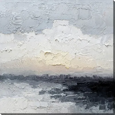 Картина маслом Серая абстракция №65