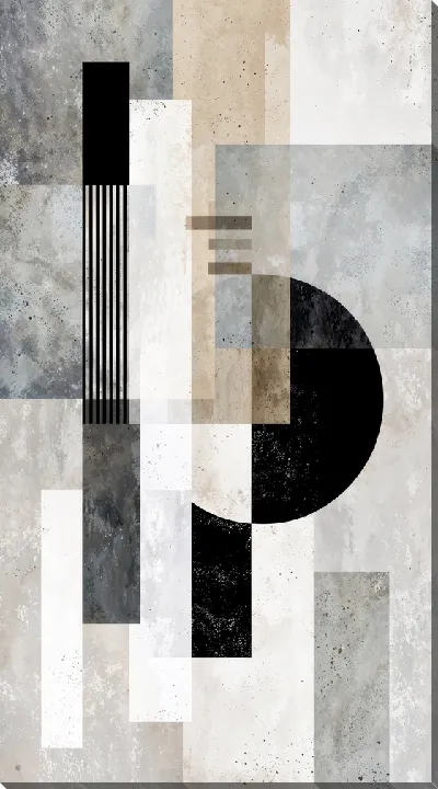 Картина маслом Серая абстракция №68