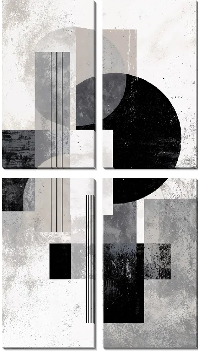 Модульная картина Серая абстракция №69