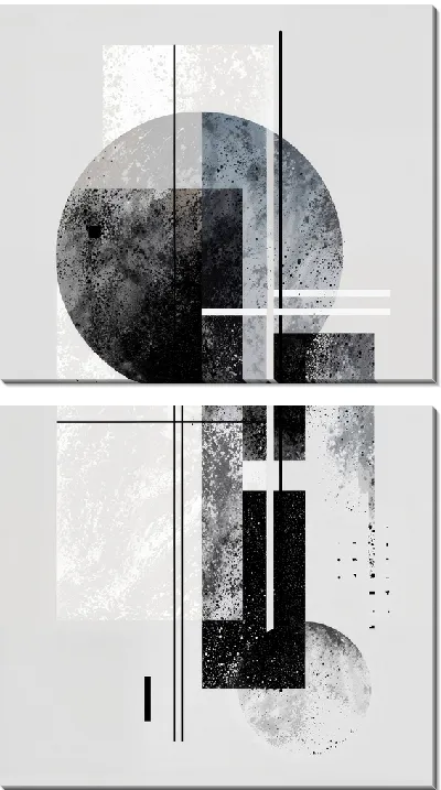 Модульная картина Серая абстракция №70