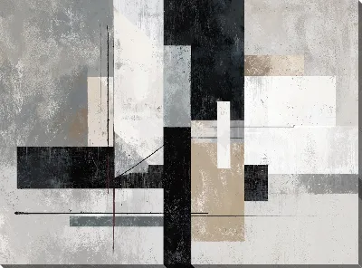 Картина маслом Серая абстракция №71