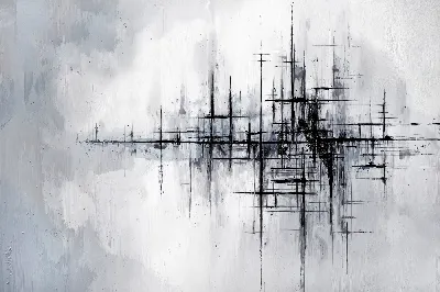 Плакат Серая абстракция №72