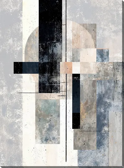 Картина маслом Серая абстракция №74