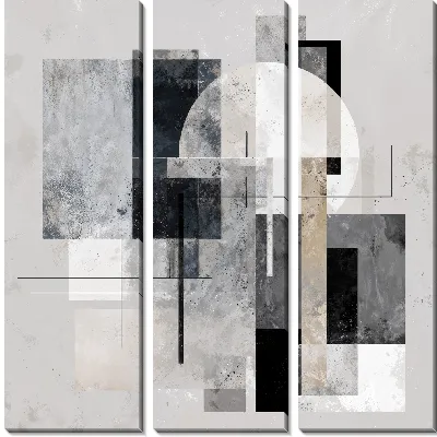 Модульная картина Серая абстракция №77