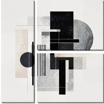 Модульная картина Серая абстракция №78