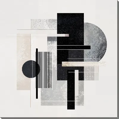 Картина маслом Серая абстракция №78