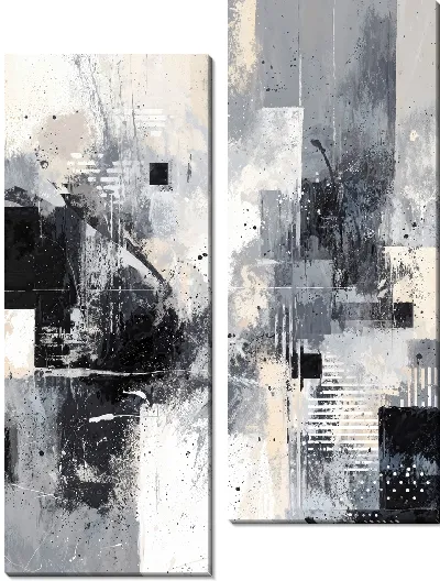 Модульная картина Серая абстракция №80
