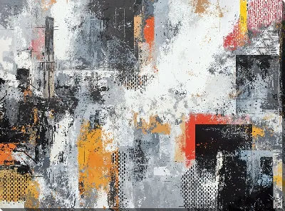 Картина маслом Серая абстракция №81