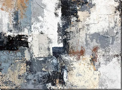 Картина маслом Серая абстракция №82