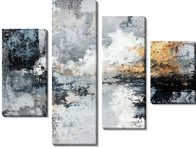 Модульная картина Серая абстракция №83