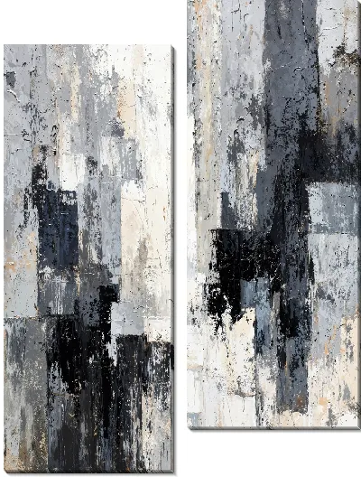 Модульная картина Серая абстракция №84