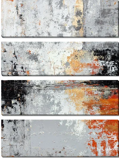 Модульная картина Серая абстракция №85