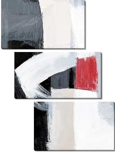 Модульная картина Серая абстракция №87