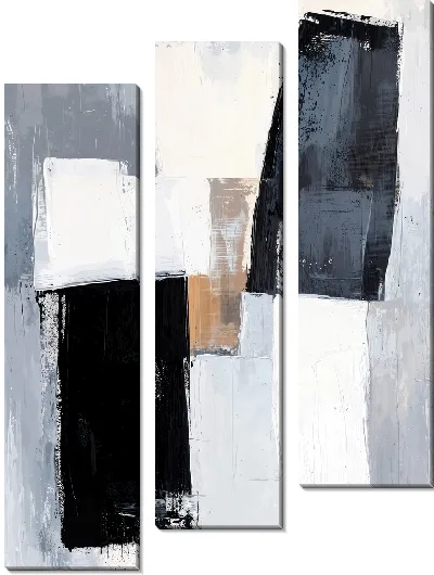 Модульная картина Серая абстракция №88