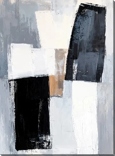 Картина маслом Серая абстракция №88