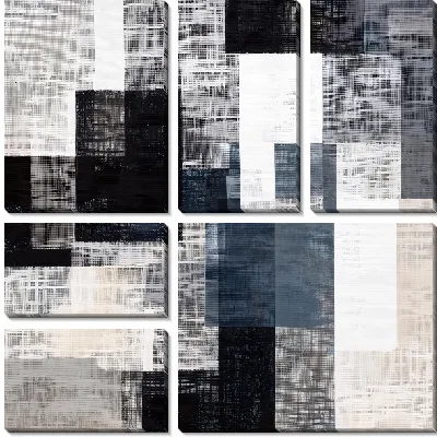 Модульная картина Серая абстракция №89