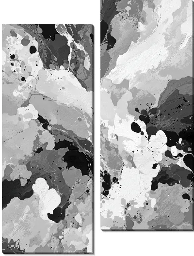 Модульная картина Серая абстракция №90