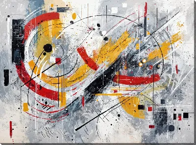 Картина маслом Серая абстракция №93