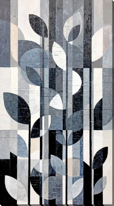 Картина маслом Серая абстракция №94