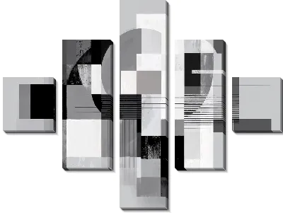 Модульная картина Серая абстракция №95