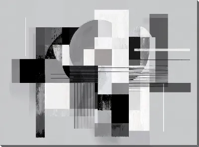 Картина маслом Серая абстракция №95