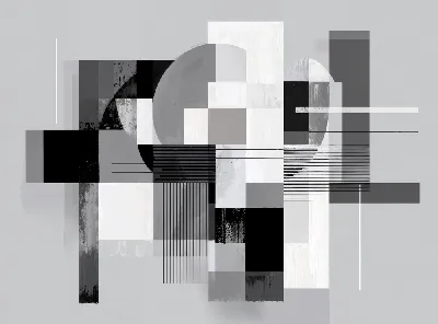 Плакат Серая абстракция №95