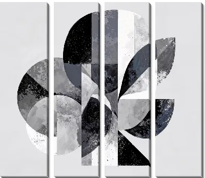 Модульная картина Серая абстракция №96
