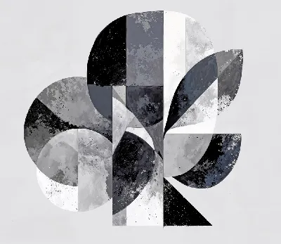 Плакат Серая абстракция №96