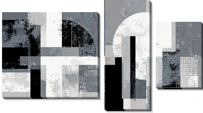 Модульная картина Серая абстракция №97