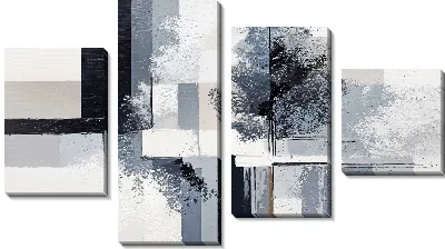 Модульная картина Серая абстракция №98