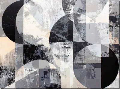 Картина маслом Серая абстракция №100