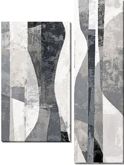 Модульная картина Серая абстракция №101